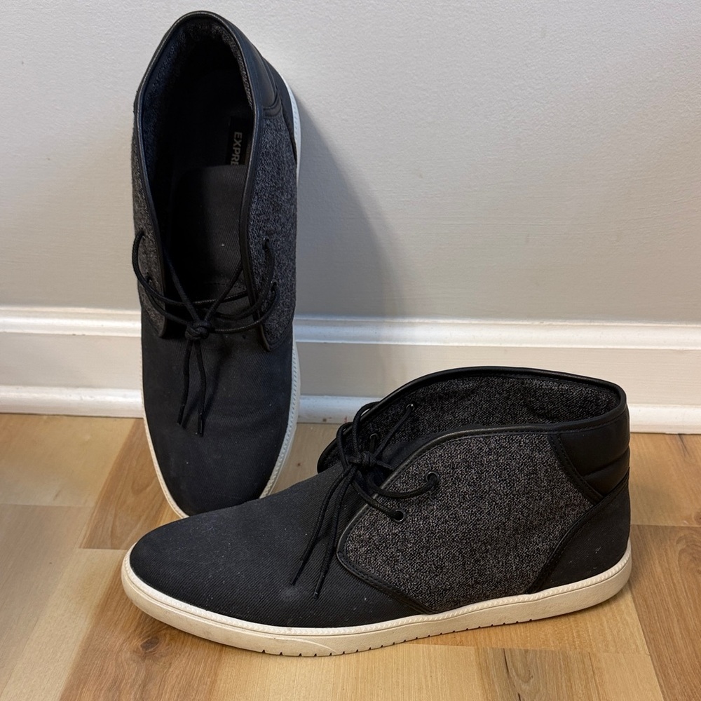Express Black and Gray Chukka Boots
